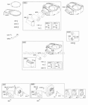 Air Cleaner Blower Housing Exhaust System Diagram and Parts List for 33M777-1495-B1  Briggs and Stratton Engine